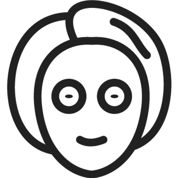 icono mujer con mascarilla